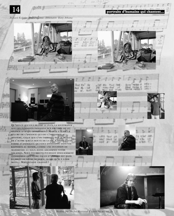 Exposition Portraits d'humains qui chantent, panneau 14